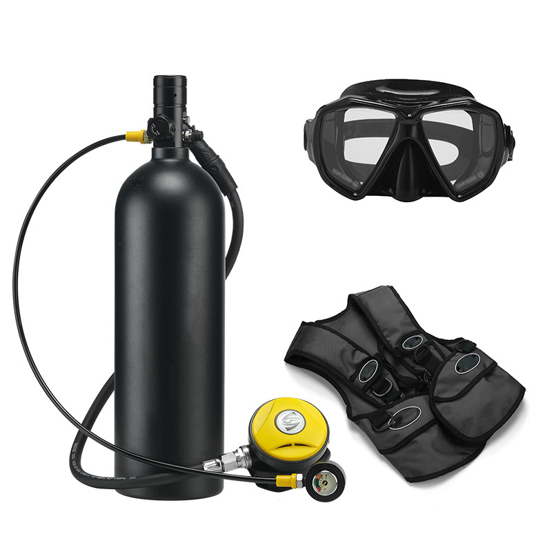 Underwater Flashlight - ชุดถังดําน้ําแบบพกพา, ปั๊มถังดําน้ําขนาดเล็ก 2 ลิตรสําหรับผู้ใหญ่พร้อมไฟฉายดําน้ําและหน้ากากดําน้ําสําหรับการสํารวจใต้น้ําเกิดขึ้น
