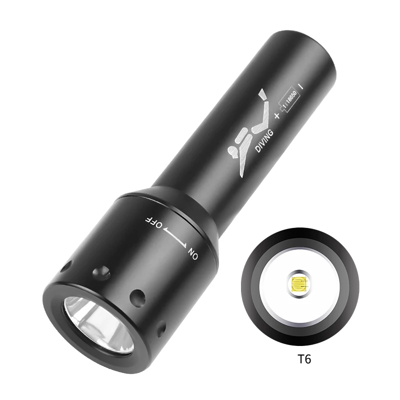Underwater Flashlight - ไฟฉายดำน้ำ LED รุ่นใหม่ T6 ระยะไกล สำหรับงานใต้น้ำ