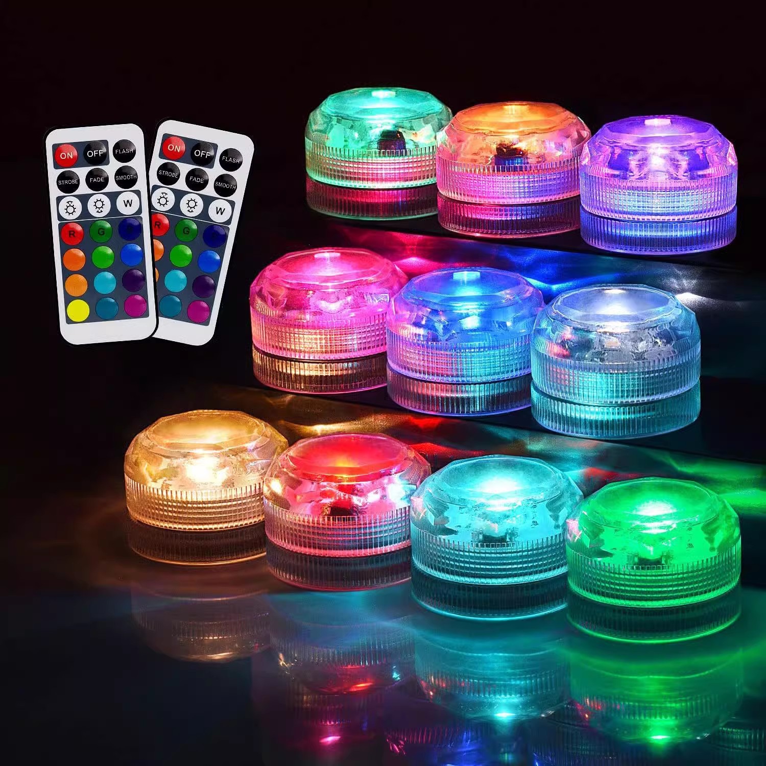 Underwater Flashlight - รีโมทคอนโทรล RGB ไฟตกแต่งหลากสีสัน ควบคุมการเปลี่ยนสีแบบซิงโครนัส ไฟตกแต่งตู้ปลาใต้น้ำ