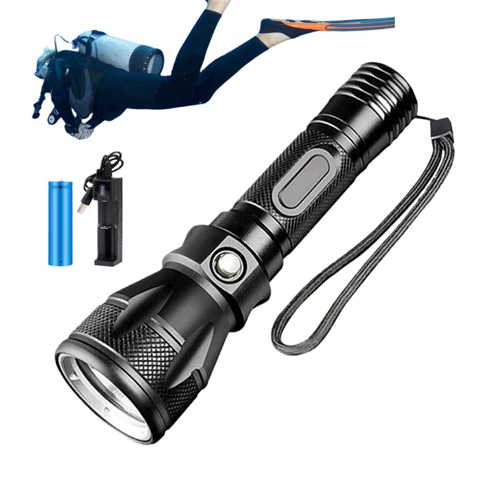 ไฟฉายดำน้ำ LED แบบชาร์จได้ 3 โ - Underwater Flashlight บทวิจารณ์และราคา