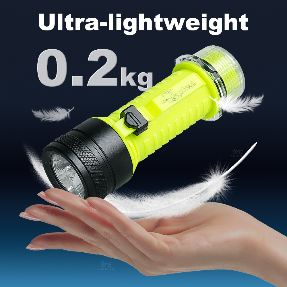 ใหม่แบบพกพา LED ไฟฉายดำน้ำมืออ - Underwater Flashlight บทวิจารณ์และราคา