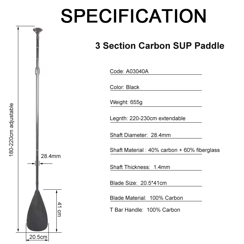 อุปกรณ์เสริมไม้พายคาร์บอนน้ำหน - Kayak Paddle Carbon บทวิจารณ์และราคา